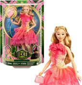 Mattel Wicked Glinda con capelli biondi, look da ballo rimovibile, bambola snodata e accessori, HXT63