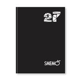 Diario 2026/2027 Smemoranda 16 mesi Lite, 12x16,5 nera, logo argento