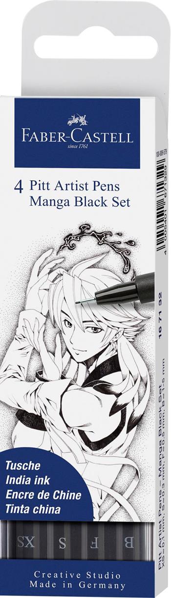 Bustina da 4 Pitt Artist Pen-Manga Nero nei tratti XS-S-F-B  Faber-Castell 2024 | libraccio.click