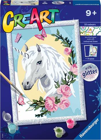 Ravensburger - CreArt Serie D: Ritratto di unicorno, Kit per Dipingere con i Numeri,  Ravensburger 2022 | libraccio.click