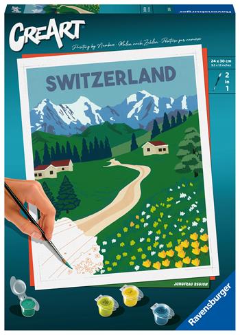 Ravensburger - CreArt Regione Jungfrau in Svizzera, Kit per Dipingere con i Numeri  Ravensburger 2023 | libraccio.click