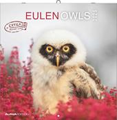 ALPHA EDITION - Calendario 2026 da muro, 12 mesi, 30x30 cm, Owls