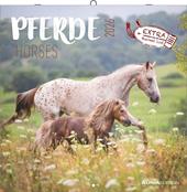 ALPHA EDITION - Calendario 2026 da muro, 12 mesi, 30x30 cm, Horses