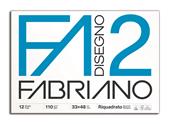 Album da disegno Fabriano FA2 12 fogli, Liscio squadrato - 33x48 cm