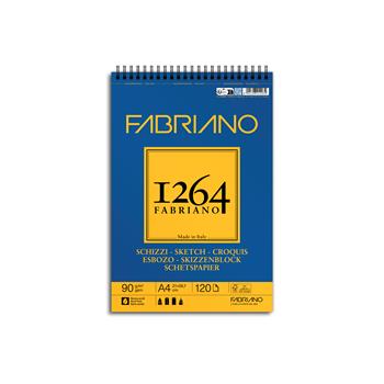 Fabriano Blocco 1264 Per Schizzi A4 Gr.90/Mq Fogli 120 Spiralato Lato Corto  Fabriano 2023 | libraccio.click
