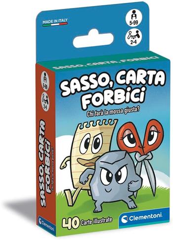 Clementoni - Sasso Carta Forbici, Mazzo di 40 Carte Illustrate, Gioco di Strategia per Bambini 5+ Anni, 2-4 Giocatori  Clementoni 2025 | libraccio.click