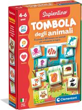 Clementoni Sapientino - Tombola degli Animali, Gioco Educativo 4-6 Anni con 60 Tessere Illustrate, Flashcards per Stimolare