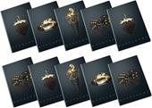 Confezione da 10 quaderni, Maxi Monocromo Gold 38 Ff/Sh, 1R, a righe