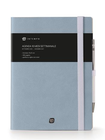 Diario 16 Mesi Write Settimanale 15X21 Con Elastico Celeste  InTempo 2026 | libraccio.click
