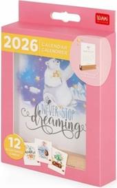 Calendario Giornaliero da tavolo 2026 Legami con base di legno - Aforismi