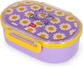 Legami - Contenitore Porta Merenda, Tema Daisy, 1 Snack Box con Divisiorio removibile, Chiusura a Clip