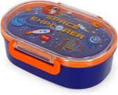 Legami - Contenitore Porta Merenda, Tema Space, 1 Snack Box con Divisiorio removibile, Chiusura a Clip