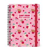 Agenda 16 mesi 2027 settimanale spiralata Legami Large Teddy Bear Cherry Pink