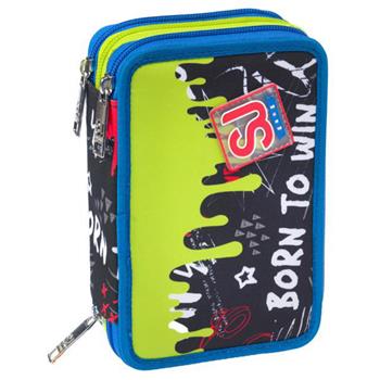 Astuccio rettangolare 3 Zip Sj Gang. Born To Fun, born to win  Sj Gang 2024 | libraccio.click