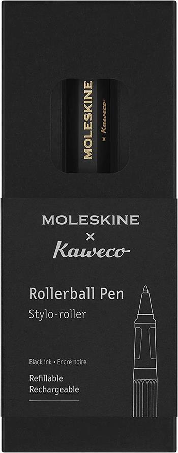 Moleskine x Kaweco, Penna Roller Ricaricabile in Plastica ABS Ricaricabile con 0,7 mm di Inchiostro Nero Incluso Colore Nero  Moleskine 2022 | libraccio.click