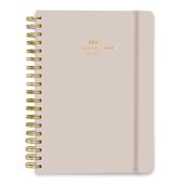 Agenda 12 Mesi settimanale Kokonote 2025 Bambina, misty gray, Beige - 14,8 x 21 cm