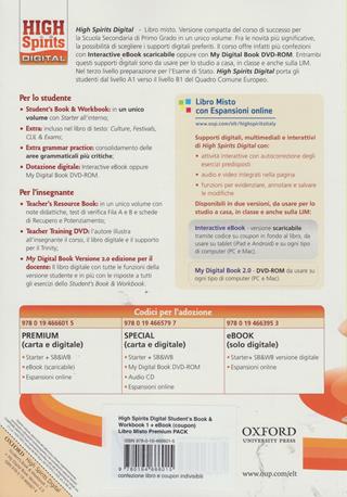 High spirits digital. Student's book-Workbook. Per la Scuola media. Vol. 1  - Libro Oxford University Press 2013 | libraccio.click