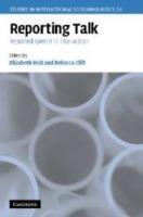 Reporting Talk  - Libro Cambridge University Press, Studies in Interactional Sociolinguistics | libraccio.click