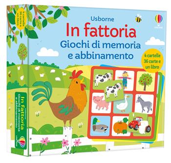 In fattoria. Con 4 cartelle. Con libro illustrato - Kate Nolan - Libro Usborne 2026, Giochi di memoria e abbinamento | libraccio.click