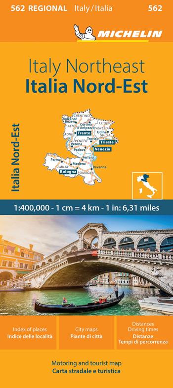 Italia Nord-Est 1:400.000. Ediz. bilingue  - Libro Michelin Éditions 2024, Carte regionali | libraccio.click