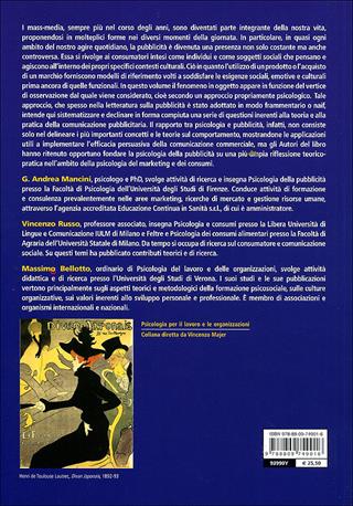Psicologia della pubblicità. Oltre la tentazione - Andrea Mancini, Vincenzo Russo, Massimo Bellotto - Libro Giunti Psychometrics 2010, Psicologia per il lavoro e le organizz. | libraccio.click