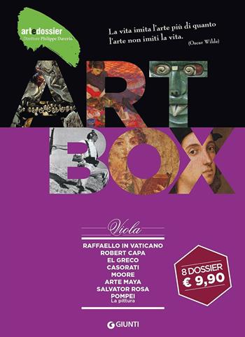 Dossier d'art. Box viola: Raffaello in Vaticano-Robert Capa-El Greco-Casorati-Moore-Arte maya-Salvator Rosa-Pompei. La pittura. Ediz. illustrata  - Libro Giunti Editore 2016, Dossier d'art | libraccio.click