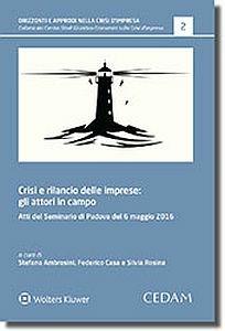 Crisi e rilancio delle imprese: gli attori in campo. Atti del Seminario (Padova, 6 maggio 2016)  - Libro CEDAM 2017, Orizzonti e approdi nella crisi d'impresa | libraccio.click