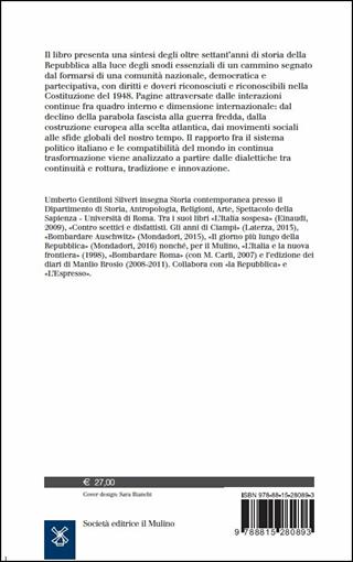 Storia dell'Italia contemporanea 1943-2019 - Umberto Gentiloni Silveri - Libro Il Mulino 2019, Le vie della civiltà | libraccio.click
