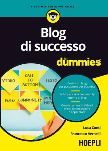 Blog di successo For Dummies - Luca Conti, Francesco Vernelli - Libro Hoepli 2016, For Dummies | libraccio.click