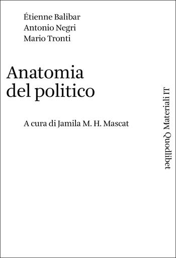 Anatomia del politico - Étienne Balibar, Antonio Negri, Mario Tronti - Libro Quodlibet 2022, Materiali IT | libraccio.click