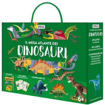 Il mega atlante dei dinosauri. Nuova ediz. Con 40 carte domanda-risposta. Con 4 modellini di dinosauri - Giulia Pesavento - Libro Sassi 2024, Sassi junior | libraccio.click