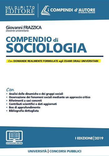 Compendio di sociologia. - Giovanni Frazzica - Libro Neldiritto Editore 2019 | libraccio.click