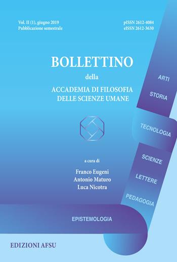 Bollettino della Accademia di filosofia delle scienze umane (2019). Vol. 2/1  - Libro Universitalia 2022 | libraccio.click