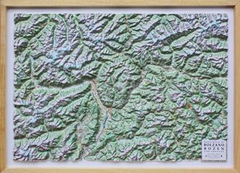 Bolzano 1:200.000 (carta in rilievo provinciale con cornice)  - Libro Global Map 2020 | libraccio.click