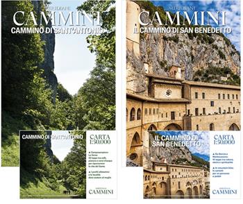 Il cammino di Sant'Antonio-Il cammino di San Benedetto. Con Carta geografica  - Libro Editoriale Domus 2023, Meridiani cammini | libraccio.click