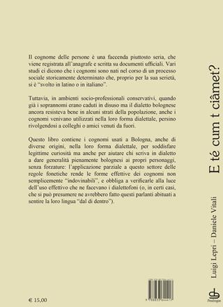E té cum t ciâmet? I cognomi di Bologna - Luigi Lepri, Daniele Vitali - Libro Edizioni Pendragon 2022, Amo Bologna tascabili | libraccio.click