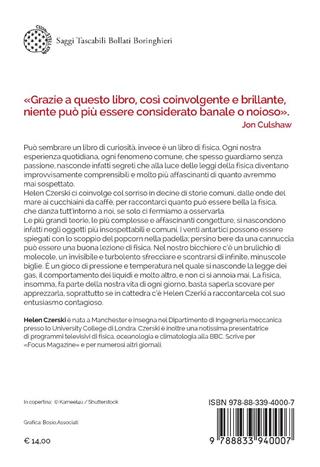 La tempesta in un bicchiere. Fisica della vita quotidiana - Helen Czerski - Libro Bollati Boringhieri 2023, Saggi tascabili | libraccio.click