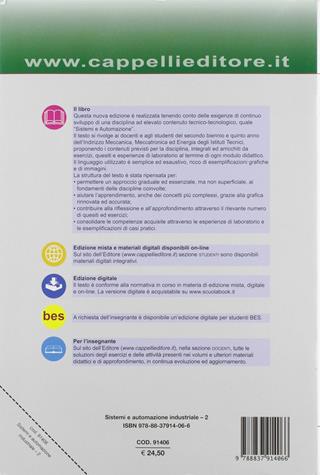 Sistemi automazione industriale. Meccanica-Meccatronica. Per gli Ist. tecnici e professionali. Vol. 2 - CABRAS - Libro Cappelli 2019 | libraccio.click