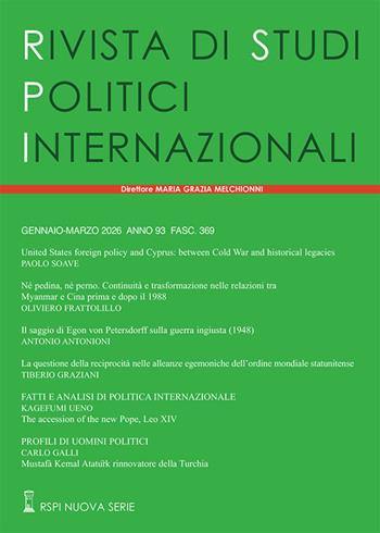 Rivista di studi politici internazionali (2026). Vol. 1  - Libro Studium 2026 | libraccio.click
