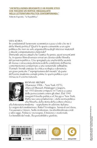 Vita activa. La condizione umana - Hannah Arendt - Libro Bompiani 2017, Tascabili. Saggi | libraccio.click