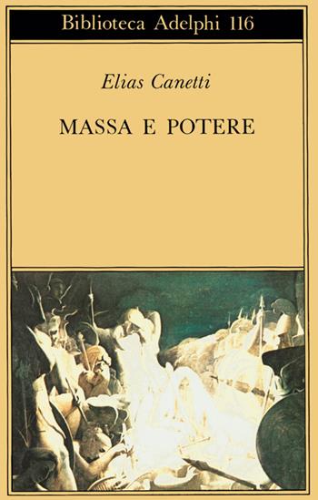 Massa e potere - Elias Canetti - Libro Adelphi 1981, Biblioteca Adelphi | libraccio.click