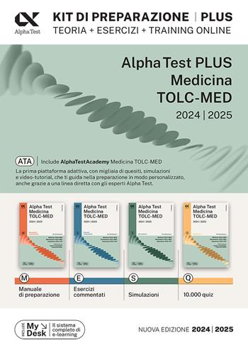 Alpha Test. Medicina. TOLC-MED. Kit di preparazione Plus. Teoria + esercizi + training online. Con AlphaTestAcademy. Con MyDesk  - Libro Alpha Test 2023, TestUniversitari | libraccio.click