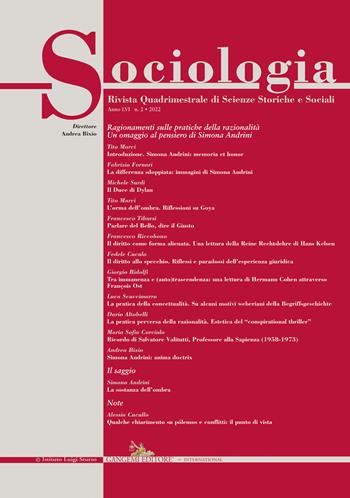 Sociologia. Rivista quadrimestrale di scienze storiche e sociali (2022). Vol. 2  - Libro Gangemi Editore 2022, Le ragioni dell'uomo | libraccio.click