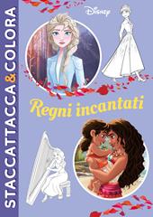 Regni incantati. Disney. Staccattacca&colora. Con adesivi. Ediz. a colori