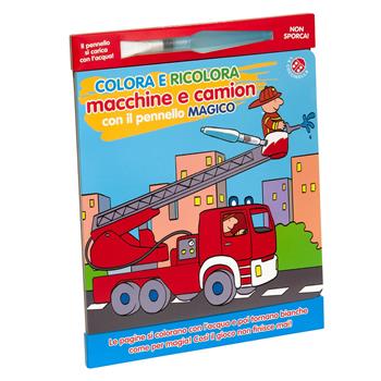 Colora e ricolora macchine e camion con il pennarello magico. Ediz. a colori. Con pennarello - Agnese Gomboli - Libro La Coccinella 2023, Colora e ricolora | libraccio.click