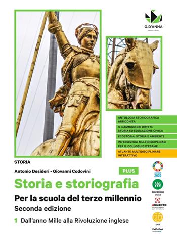 Storia e storiografia. Per la scuola del terzo millennio. Ediz. plus. Per le Scuole superiori. Vol. 1: Dall'anno Mille alla Rivoluzione inglese - Antonio Desideri, Giovanni Codovini - Libro D'Anna 2022 | libraccio.click