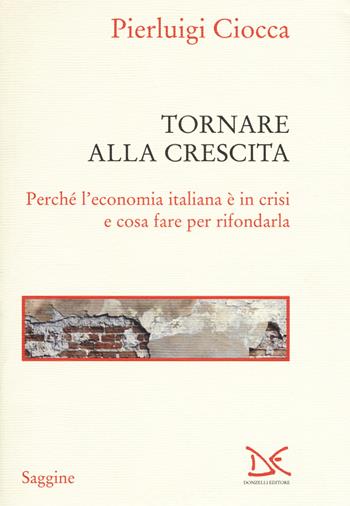 Tornare alla crescita. Perché l'economia italiana è in crisi e cosa fare per rifondarla - Pierluigi Ciocca - Libro Donzelli 2018, Saggine | libraccio.click