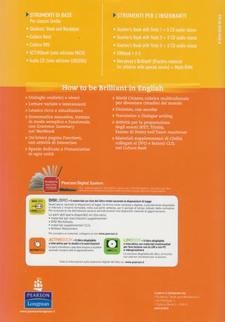Brilliant! Ediz. pack. Student's book-Workbook-Culture book. Per la Scuola media. Con DVD-ROM. Vol. 3 - Brian Abbs, Ingrid Freebairn - Libro Longman Italia 2011 | libraccio.click
