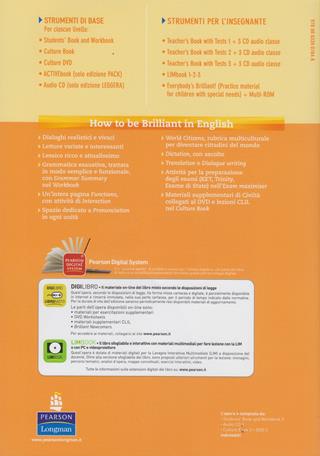Brilliant! Student's book-Workbook-Culture book. Ediz. leggera. Per la Scuola media. Con CD Audio. Con DVD-ROM. Vol. 3 - Brian Abbs, Ingrid Freebairn - Libro Longman Italia 2011 | libraccio.click