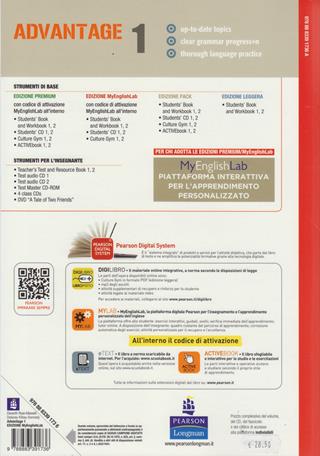 Advantage. Student's book-Workbook-Culture gym-MyEnglishLab. Per le Scuole superiori. Con CD Audio. Vol. 1  - Libro Pearson Longman 2012 | libraccio.click